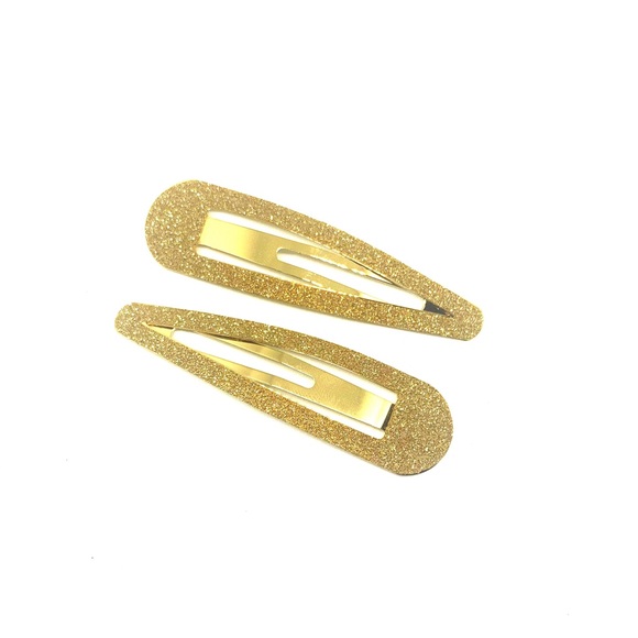 XL Metal Glitter Snap Clips (2pc Set) - Picture 2 of 3